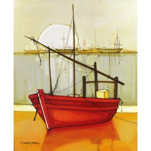 Salman Farooqi, 24 x 30 Inch, Acrylic on Canvas, Seascape Painting, AC-SF-253